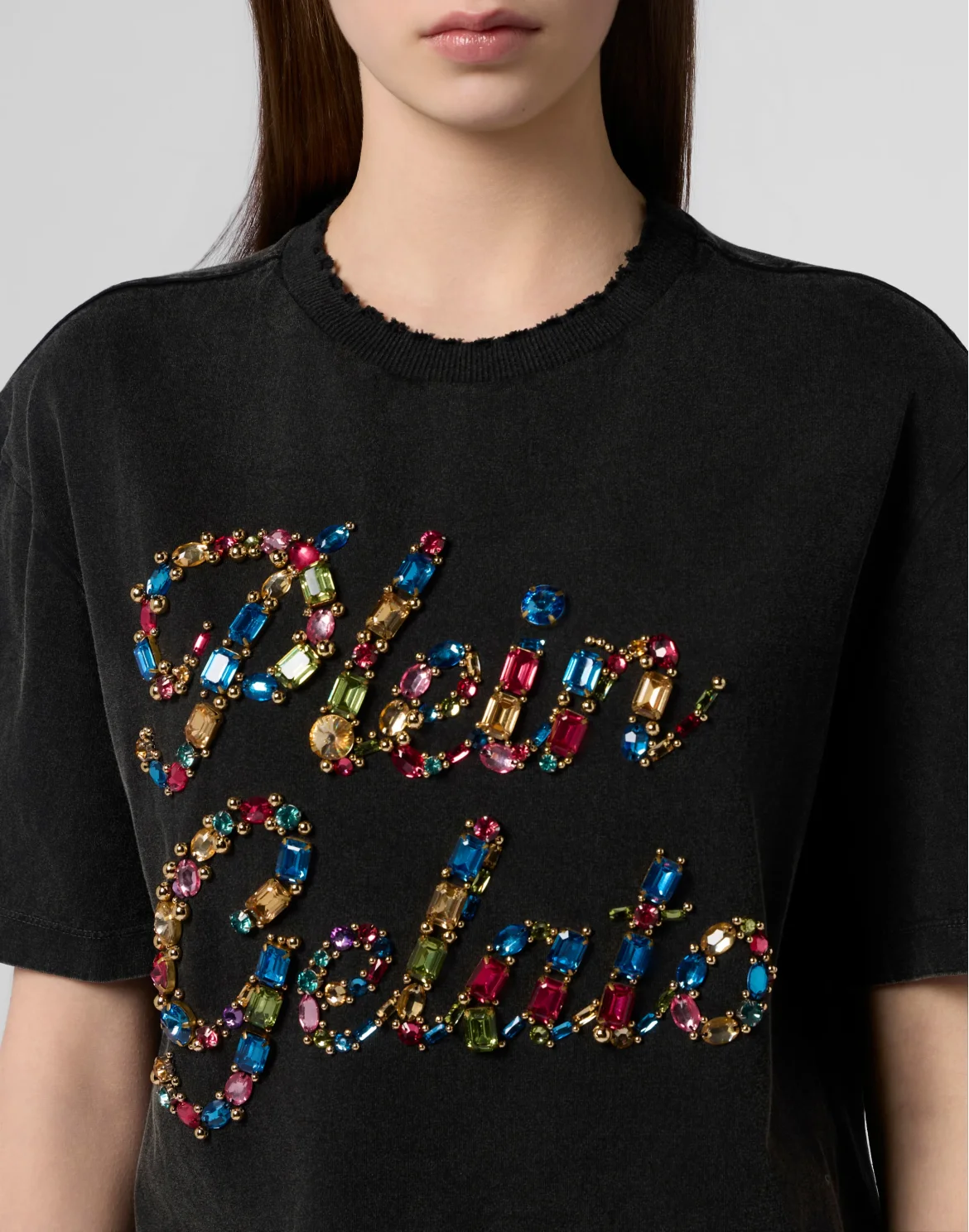 Man Fit T-Shirt Plein Gelato Stones, цвет: Черный