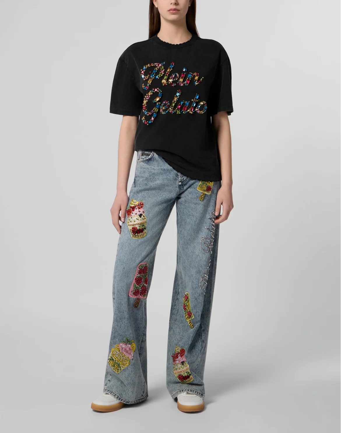 Man Fit T-Shirt Plein Gelato Stones, цвет: Черный