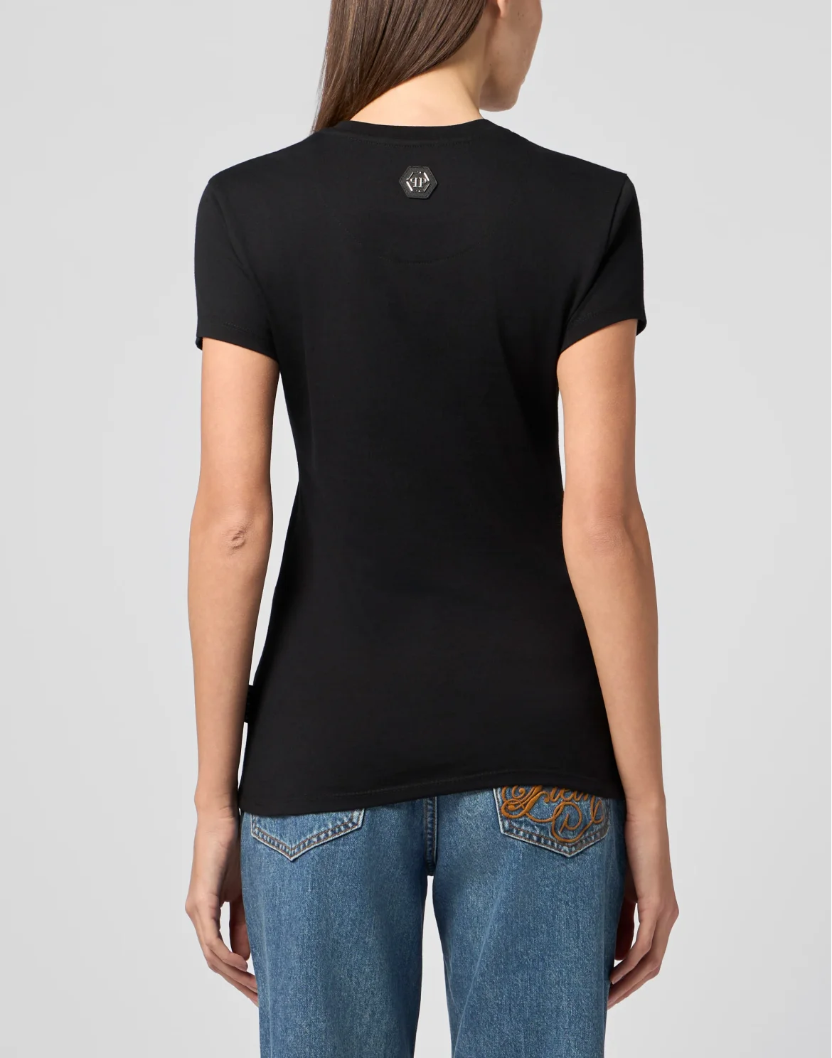 Sexy Pure Fit T-Shirt Tennis Club Strass, цвет: Черный