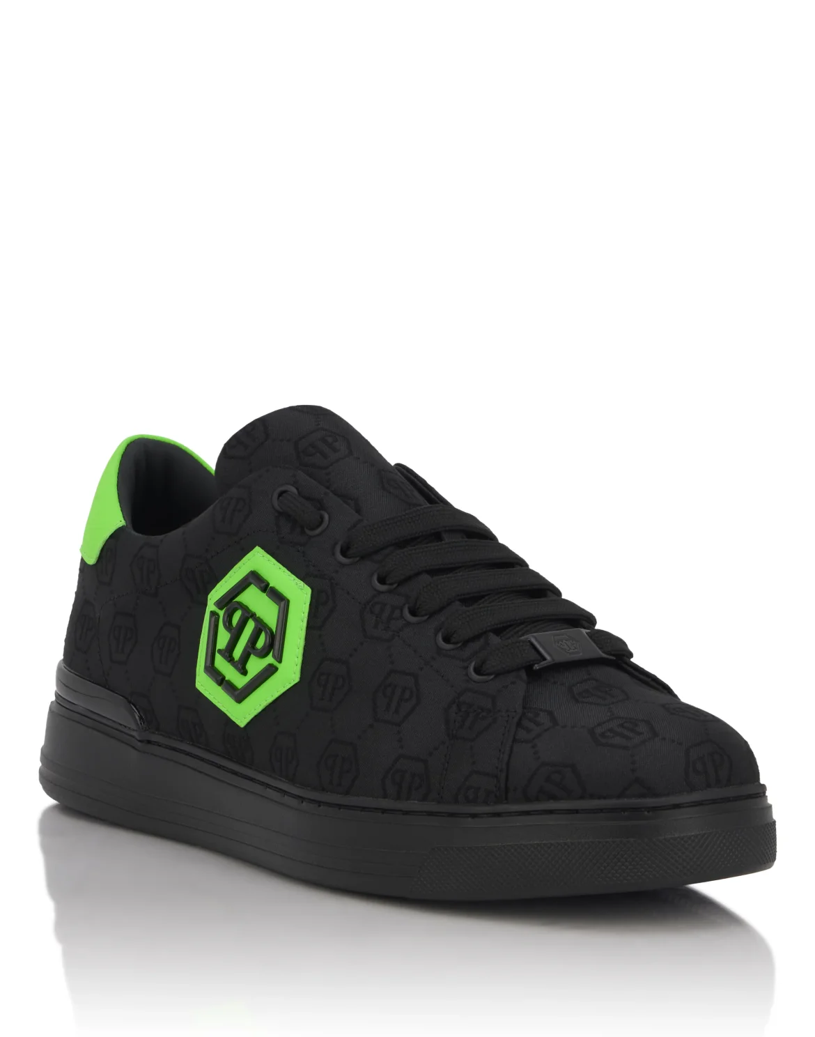 Low-Top Sneakers Jacquard Monogram, цвет: Зеленый