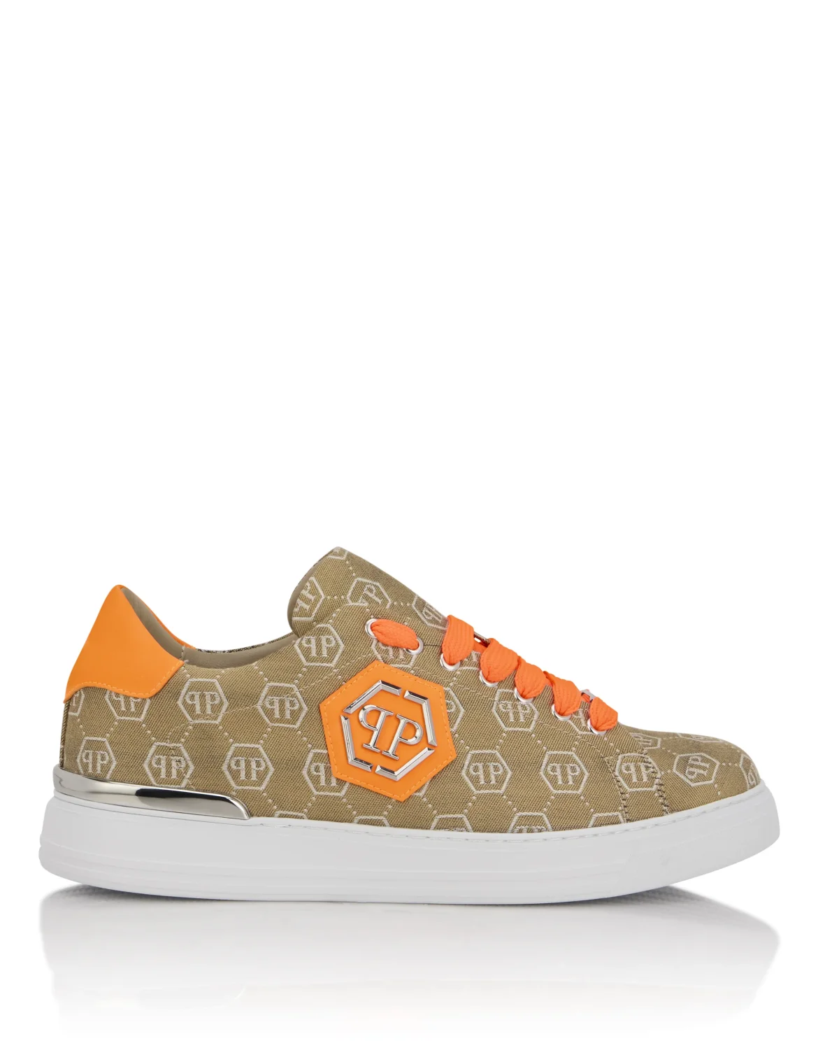 Low-Top Sneakers Jacquard Monogram, цвет: Оранжевый