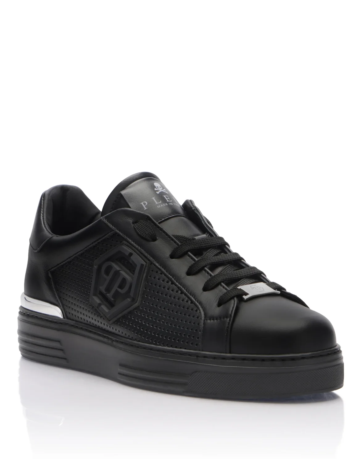 Nappa Low-Top Sneakers, цвет: Черный