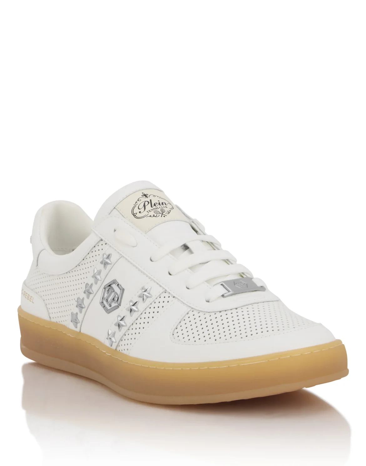 Perforated Leather Sneakers RETRO REBEL, цвет: Белый
