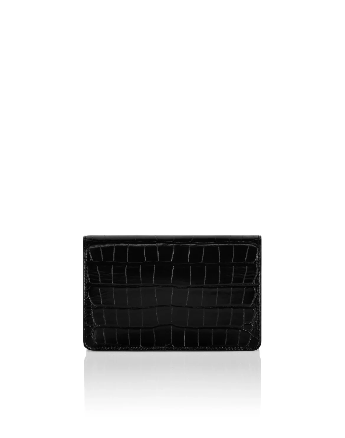 Clutch Croco Print Hexagon, цвет: Черный