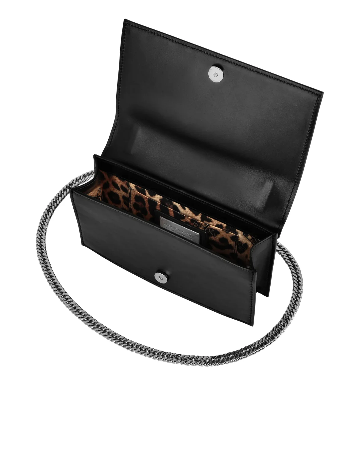 Small Leather Shoulder Bag, цвет: Черный