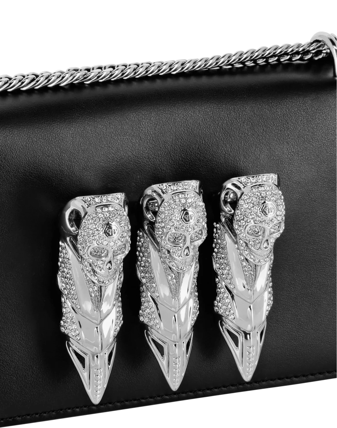 Small Leather Shoulder Bag, цвет: Черный