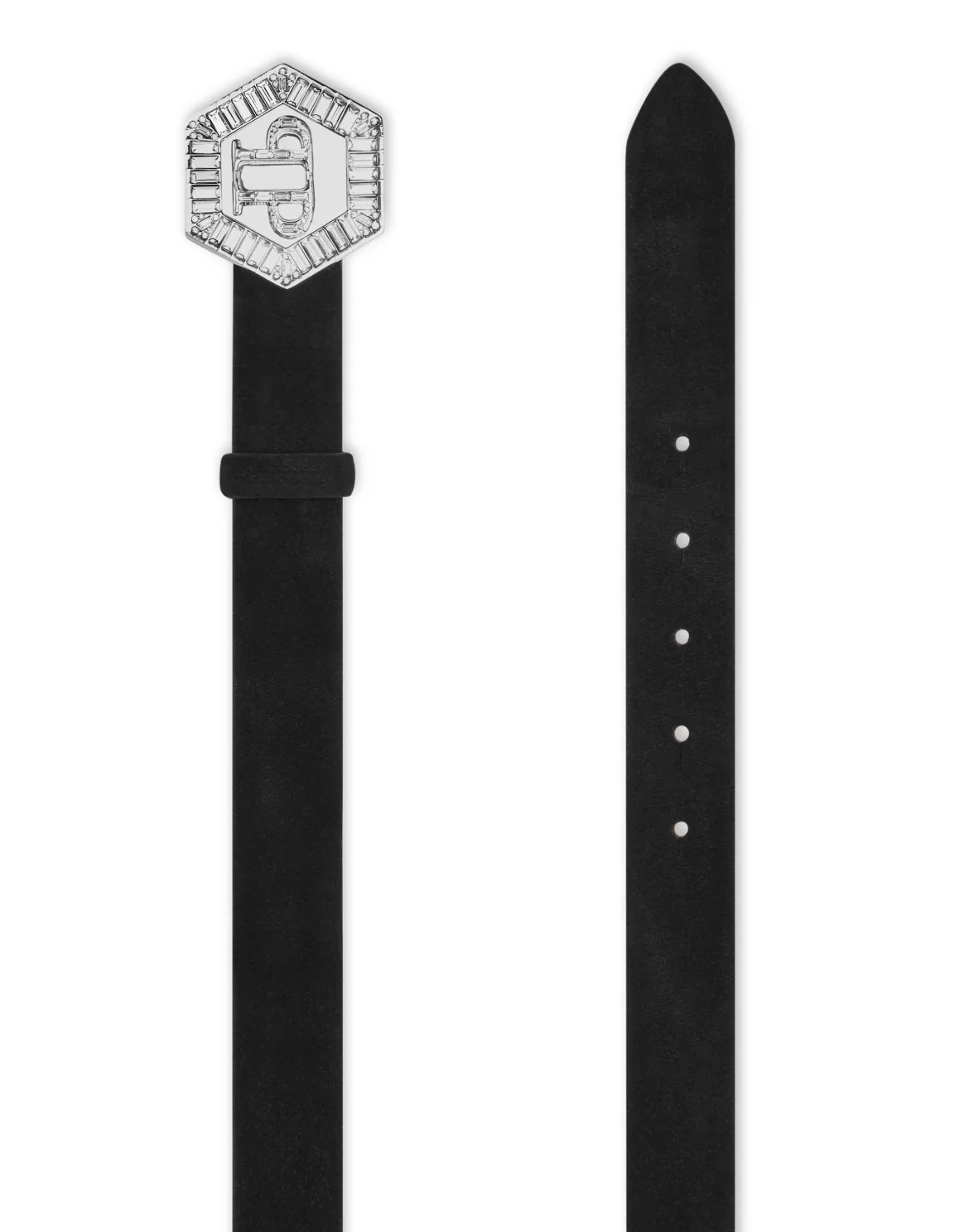 Suede Belt Hexagon, цвет: Черный