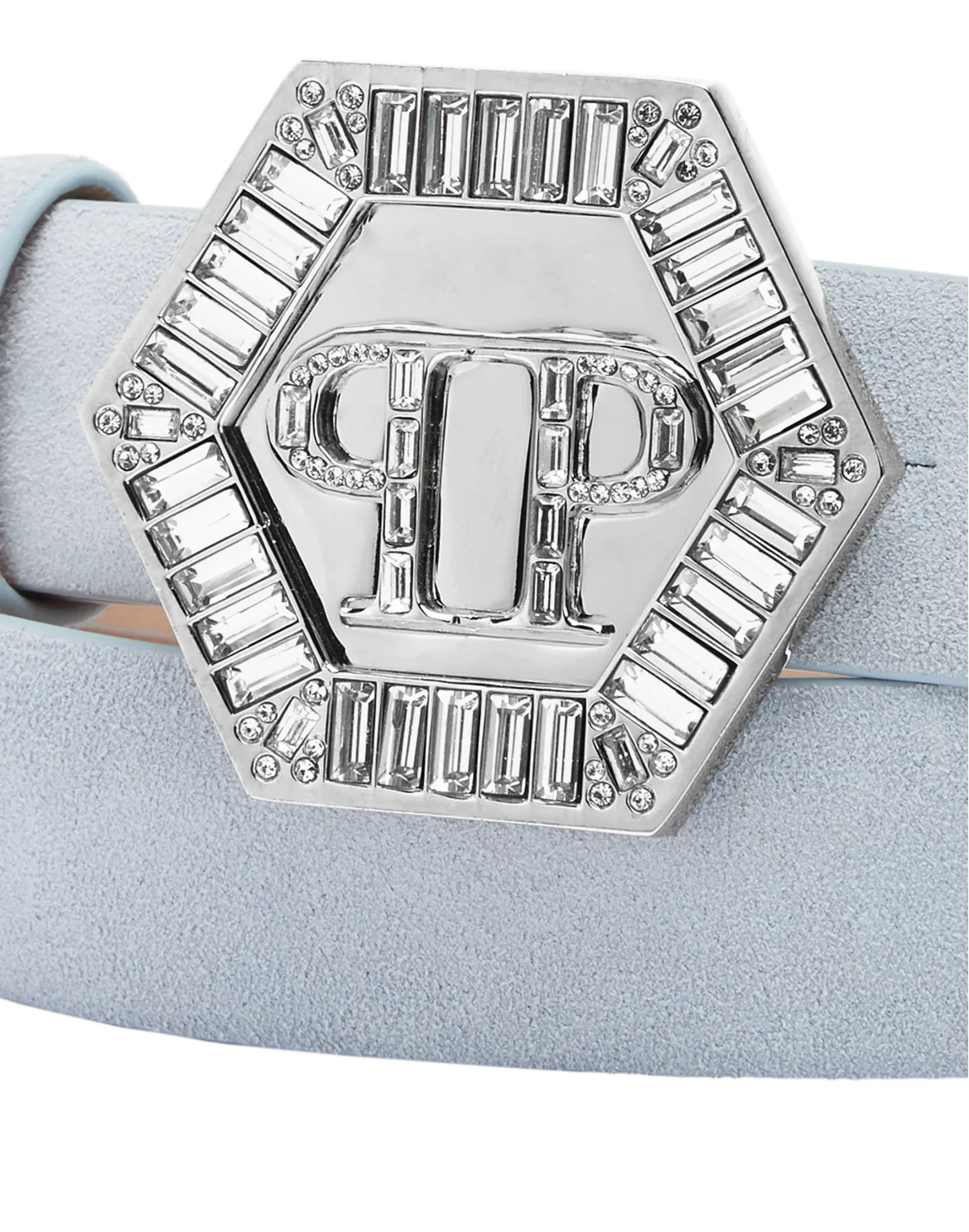 Suede Belt Hexagon, цвет: Голубой