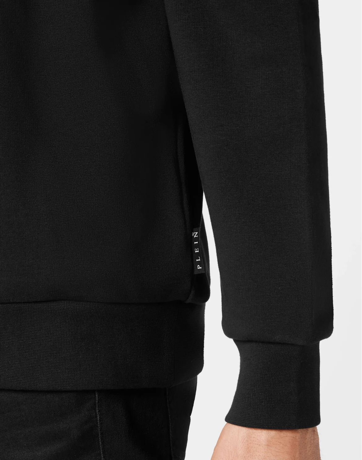 Hoodie Sweatshirt with Crystals, цвет: Черный