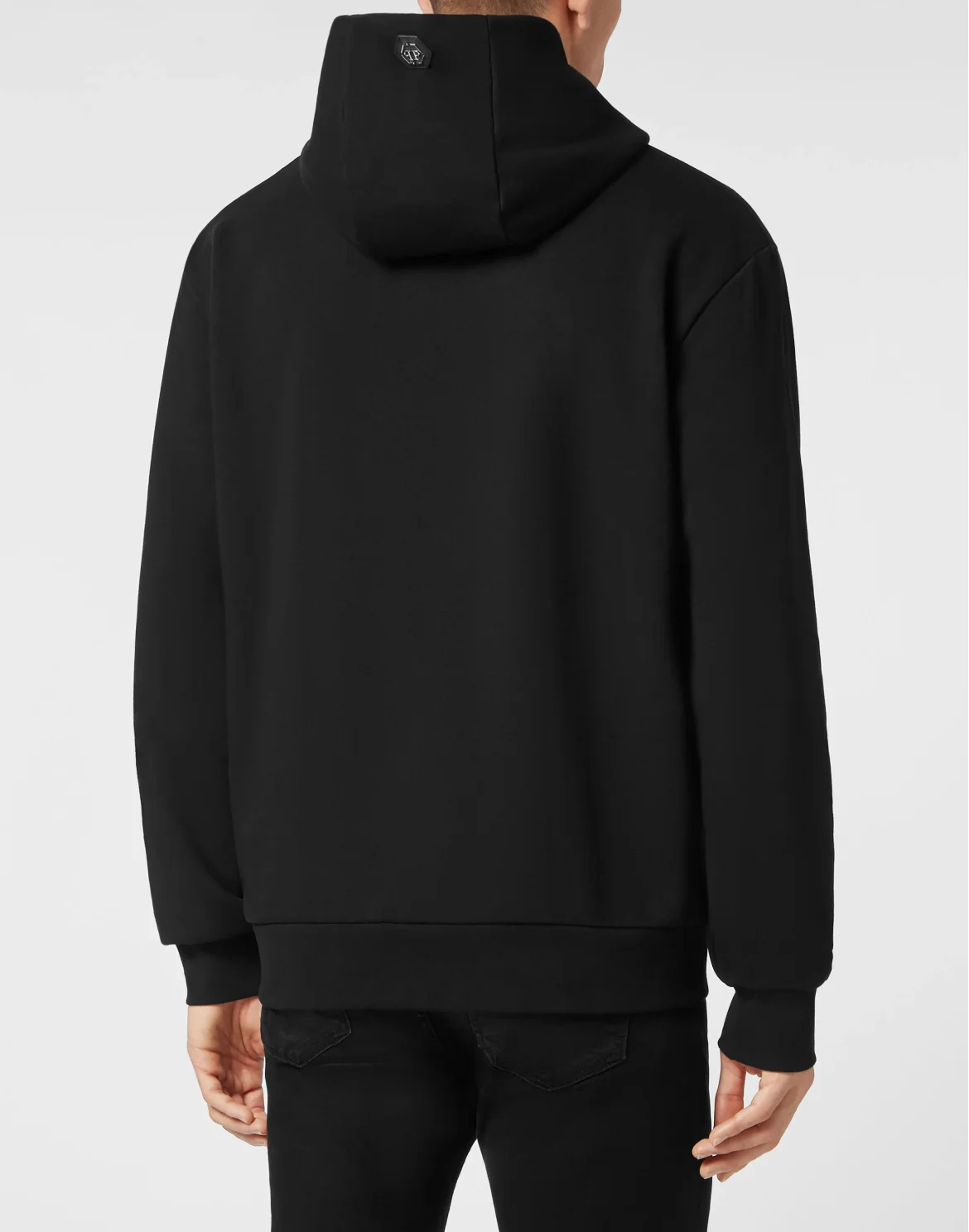Hoodie Sweatshirt with Crystals, цвет: Черный