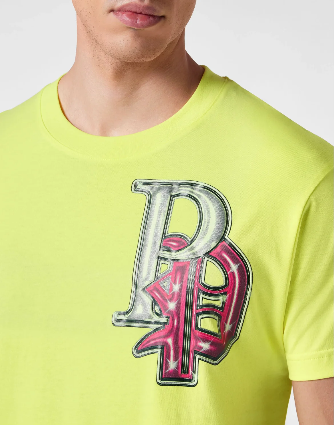 T-shirt Round Neck SS Gothic Plein, цвет: Желтый