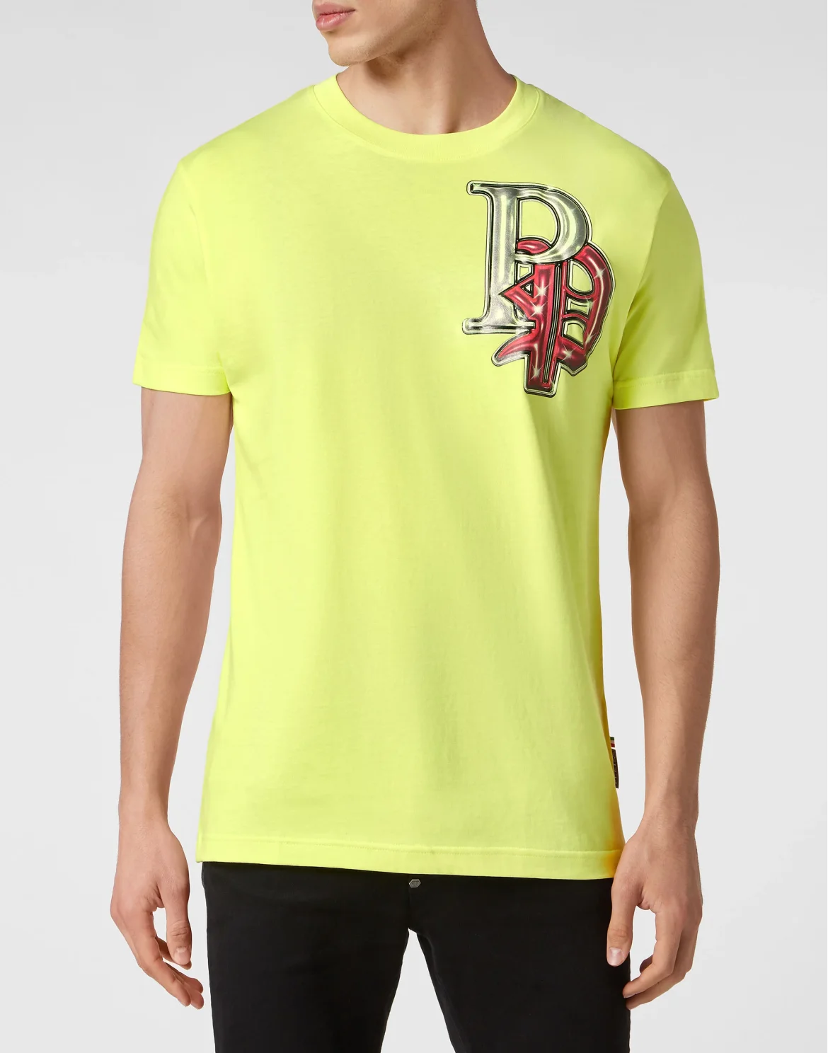 T-shirt Round Neck SS Gothic Plein, цвет: Желтый