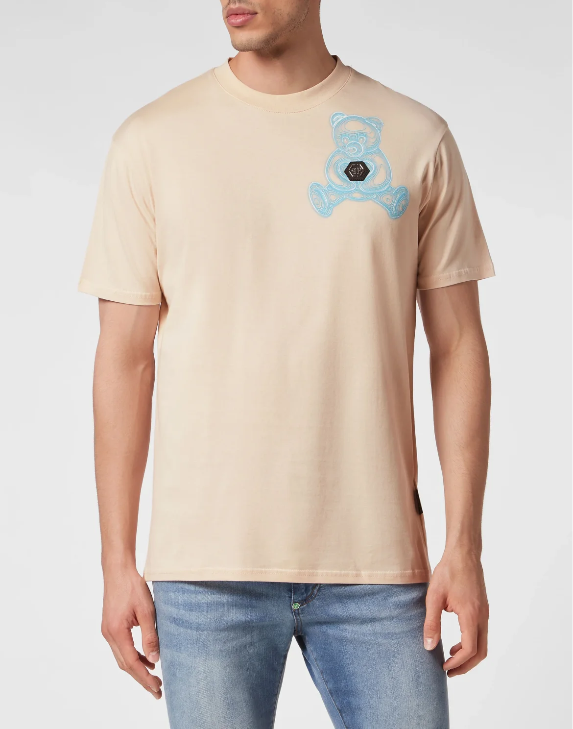 T-shirt Round Neck SS Teddy Bear, цвет: Бежевый