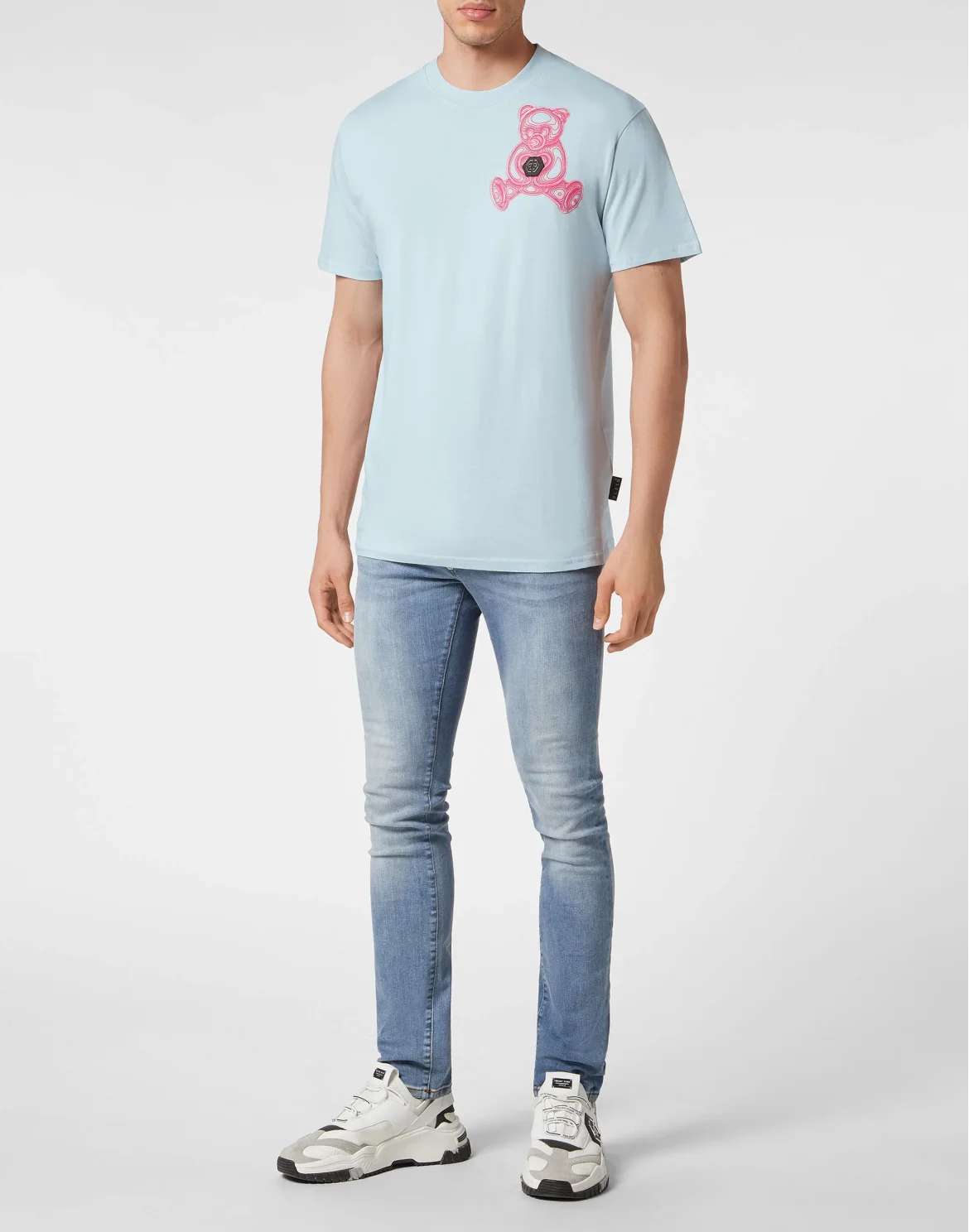 T-shirt Round Neck SS Teddy Bear, цвет: Голубой