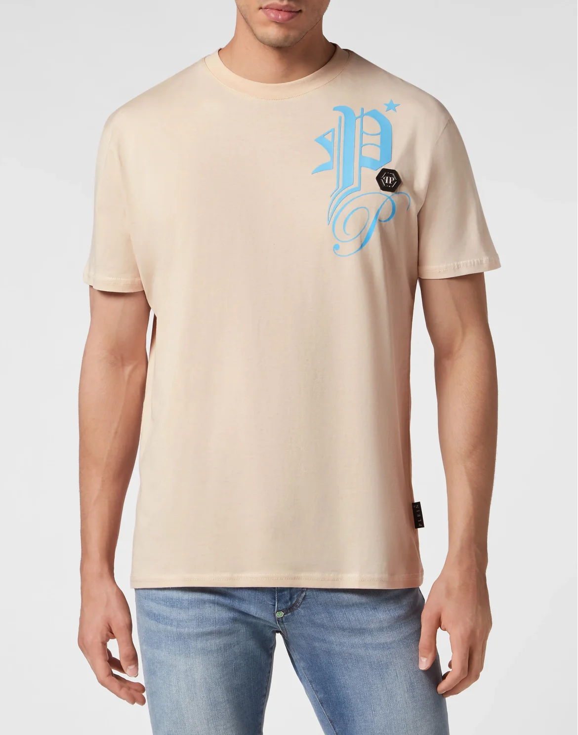 T-shirt Round Neck SS Gothic Plein, цвет: Бежевый