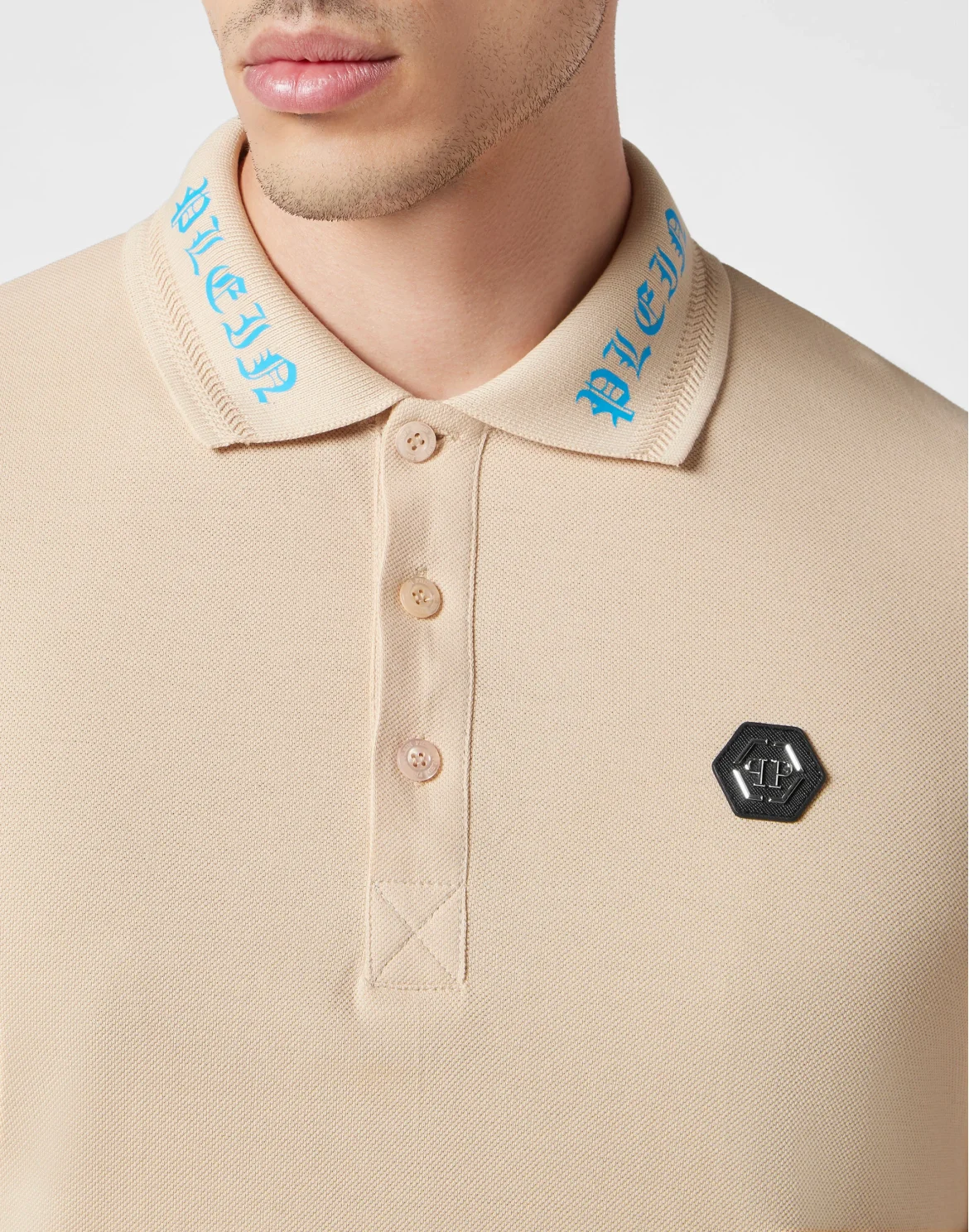Polo shirt SS Gothic Plein, цвет: Бежевый