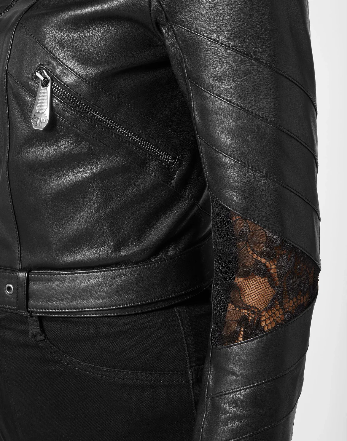 Leather Fitted Biker Lace, цвет: Черный