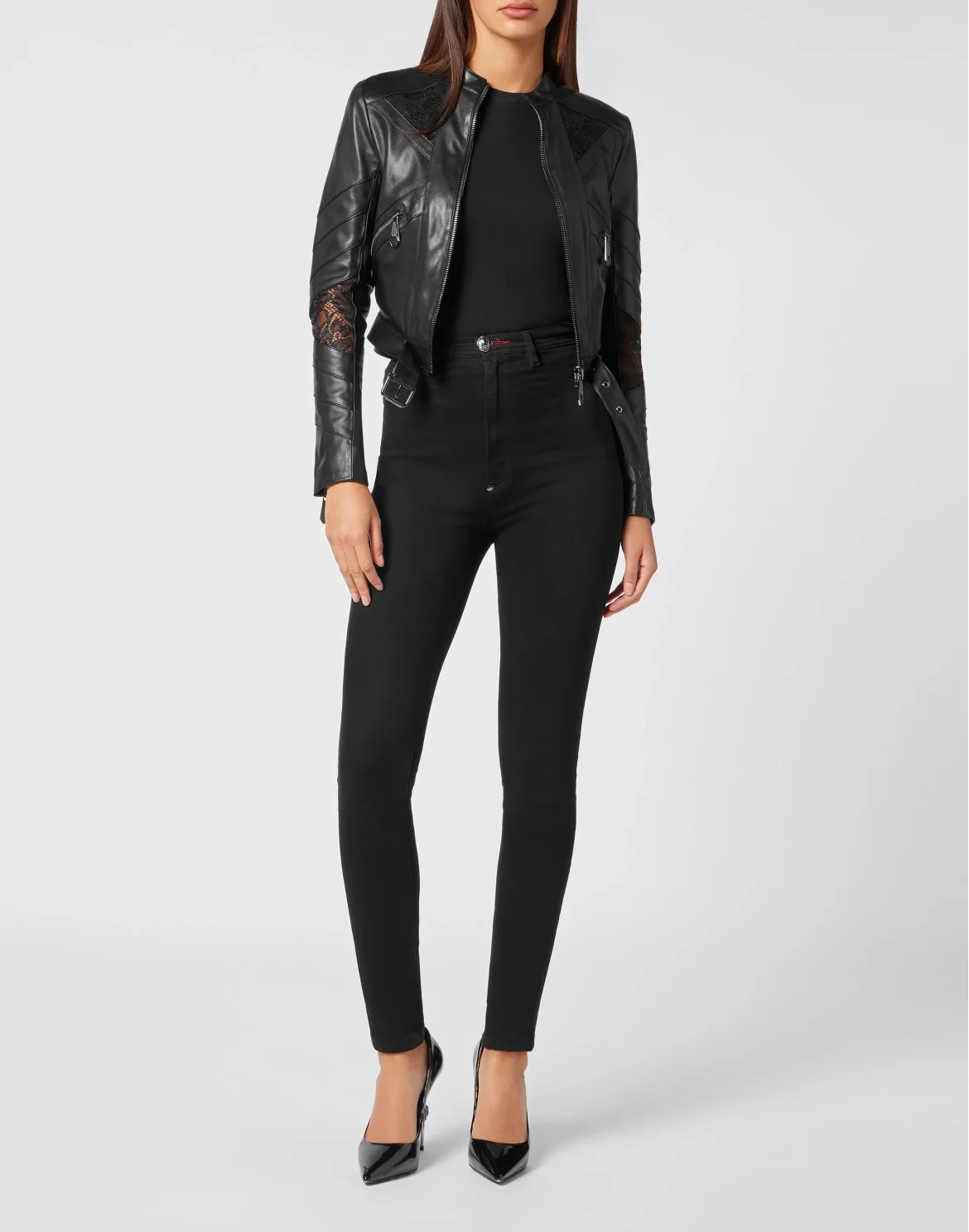 Leather Fitted Biker Lace, цвет: Черный