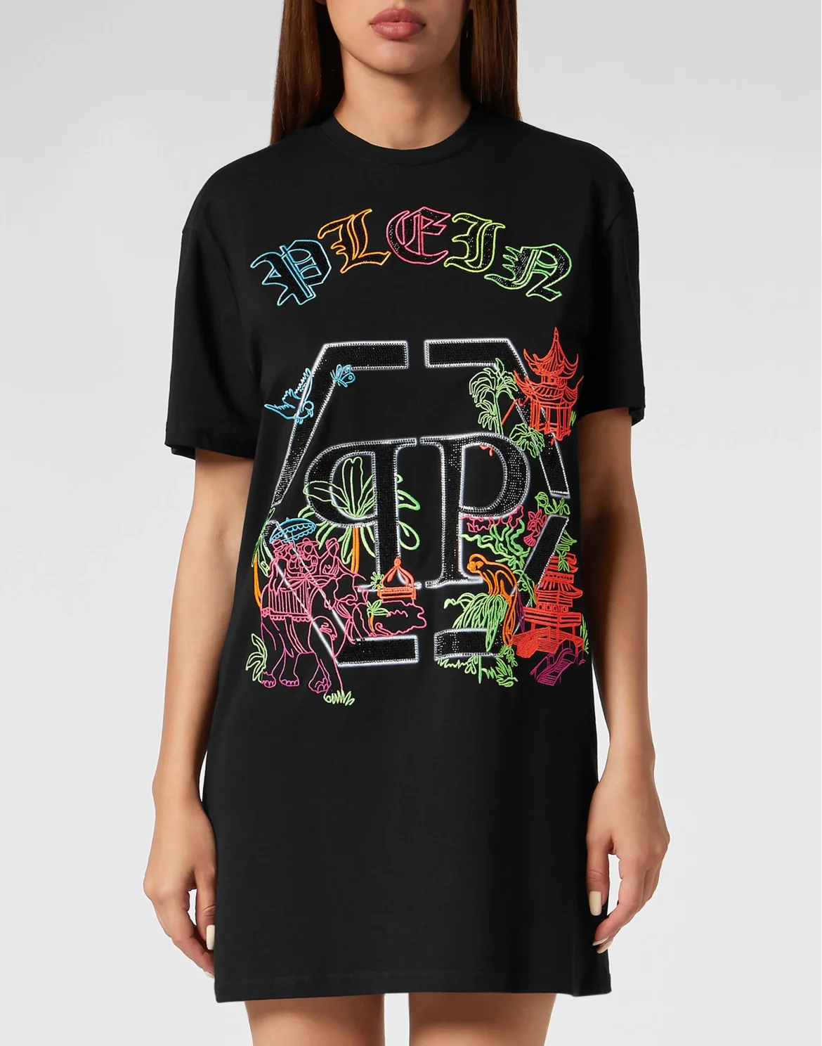 T-shirt Short Dresses, цвет: Черный