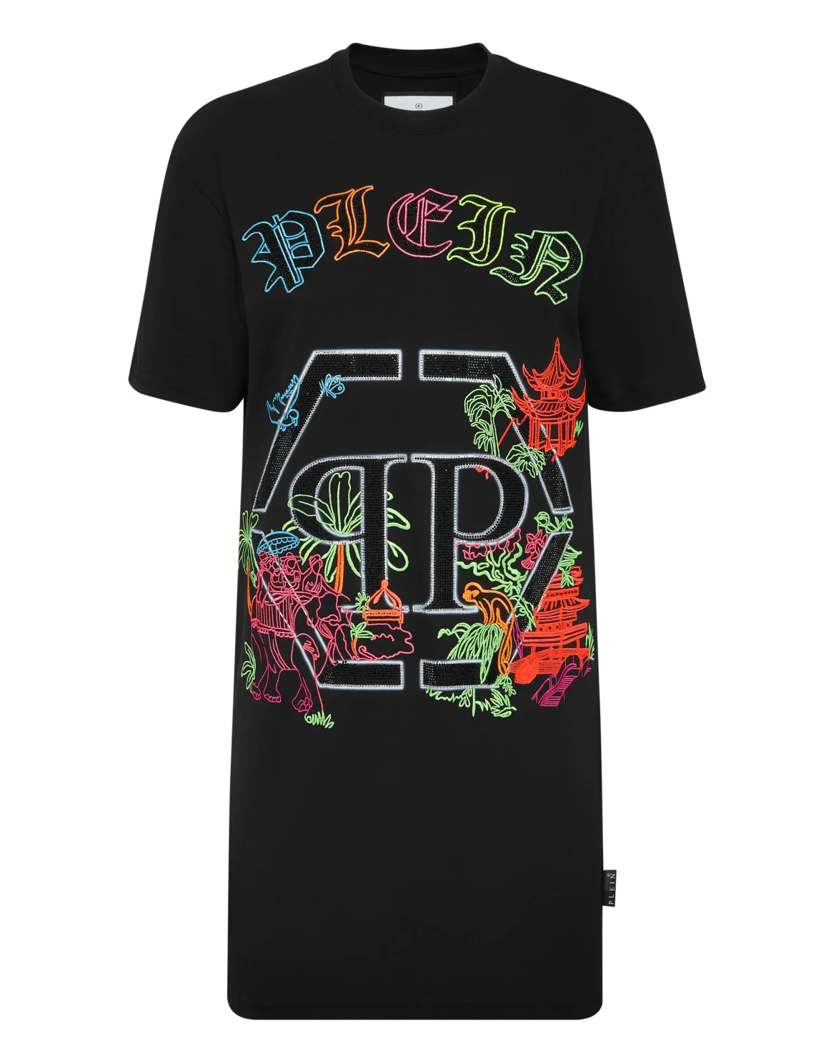 T-shirt Short Dresses, цвет: Черный