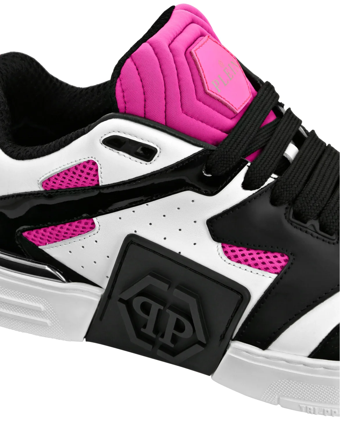 Mix Leather Lo-Top Sneakers, цвет: Розовый