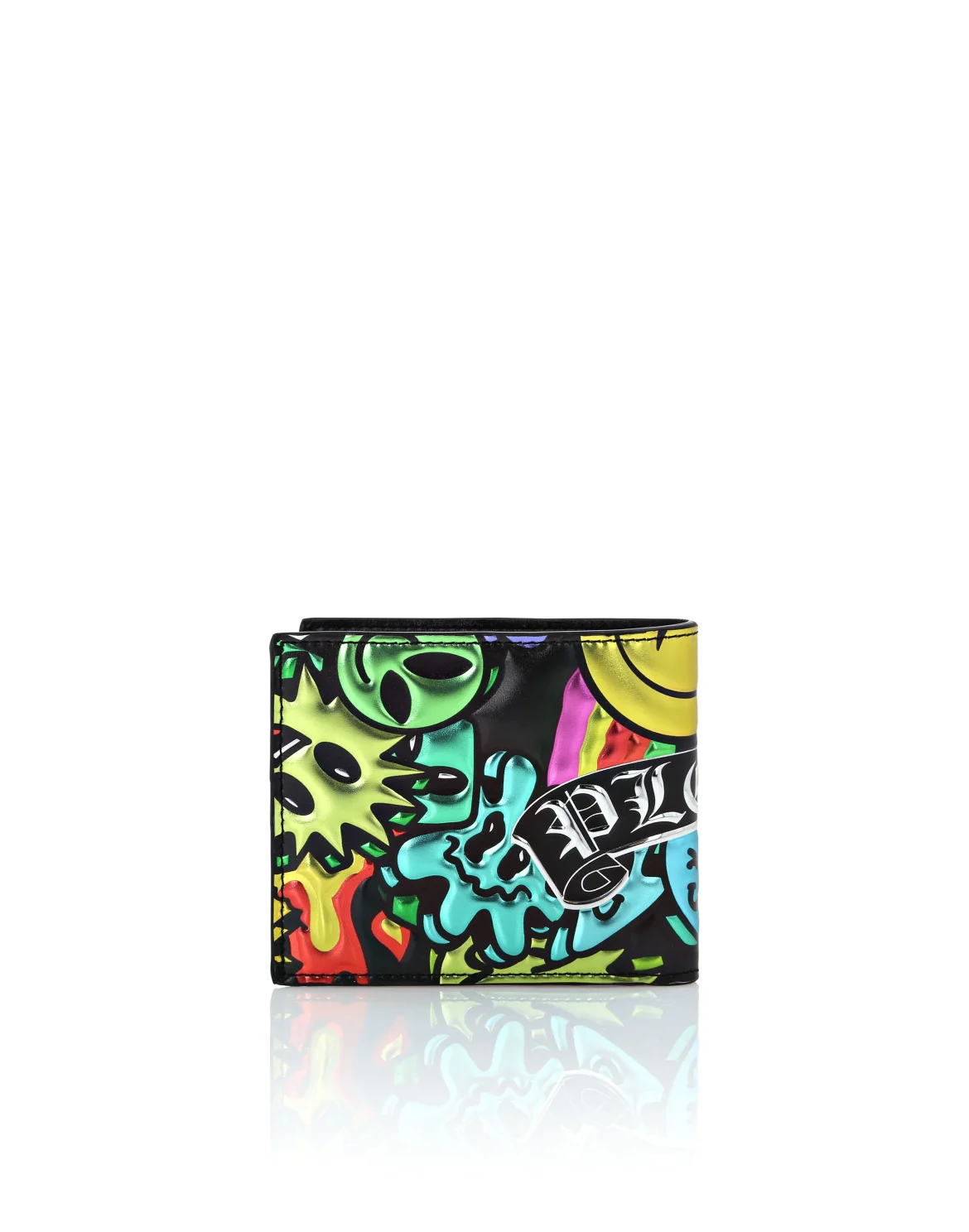 Mirror Leather French Wallet Smile, цвет: Мультиколор