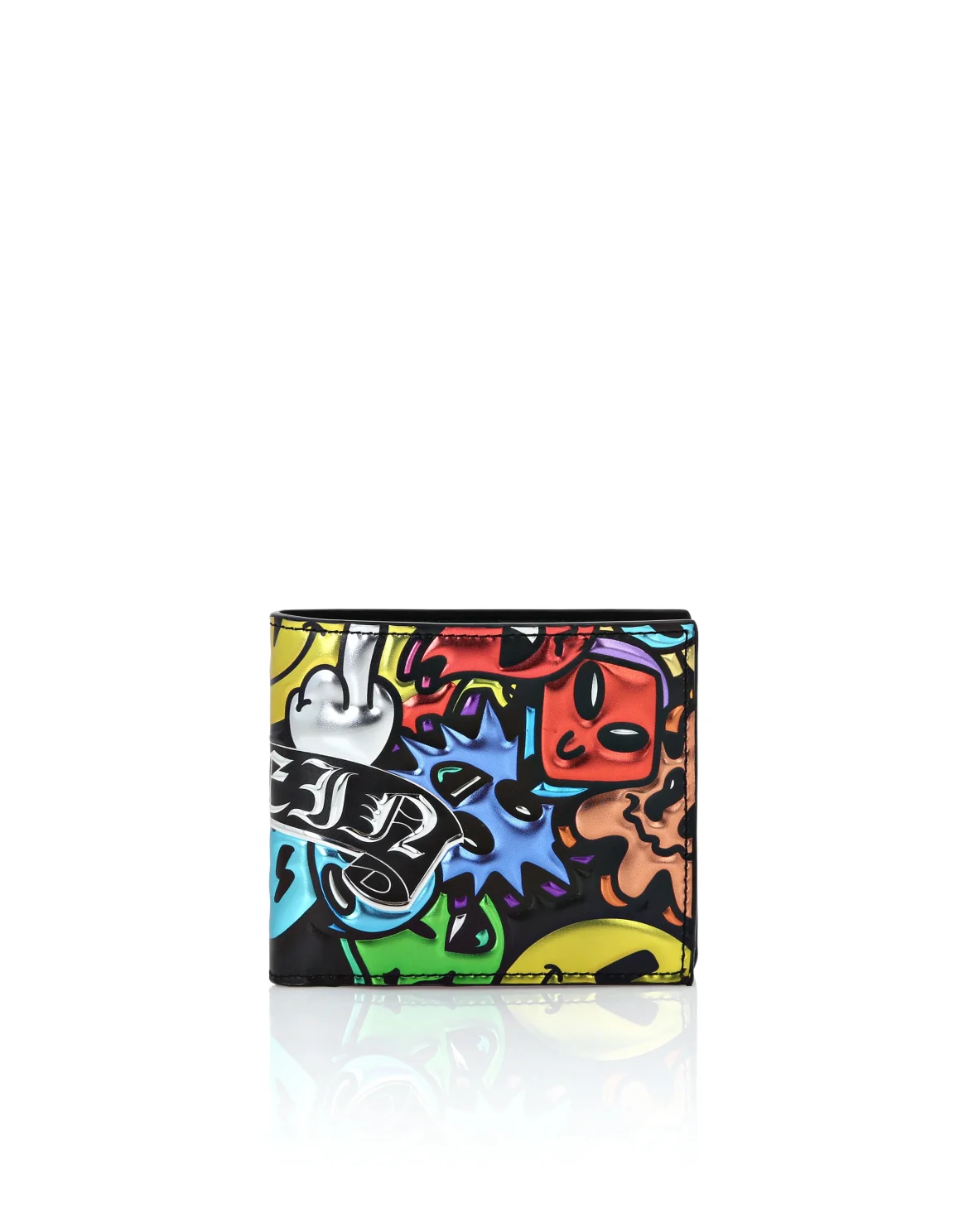 Mirror Leather French Wallet Smile, цвет: Мультиколор