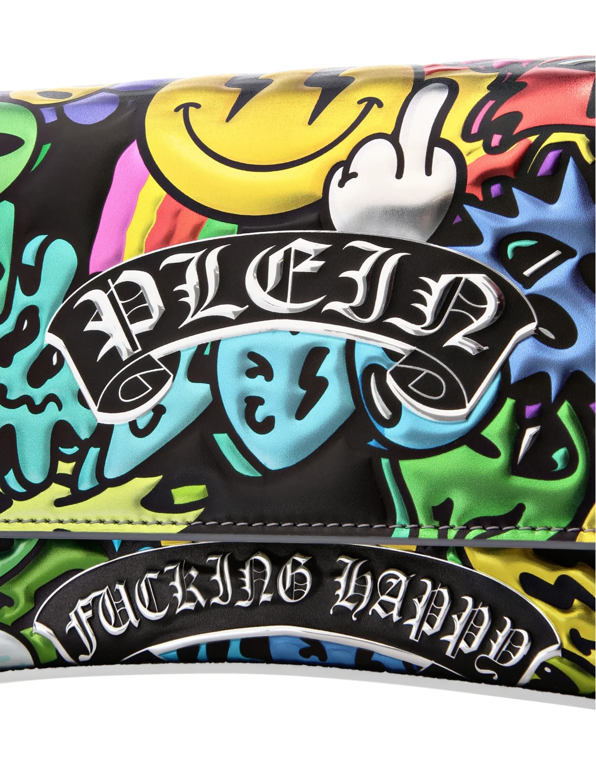 Mirror Leather Clutch Smile, цвет: Мультиколор