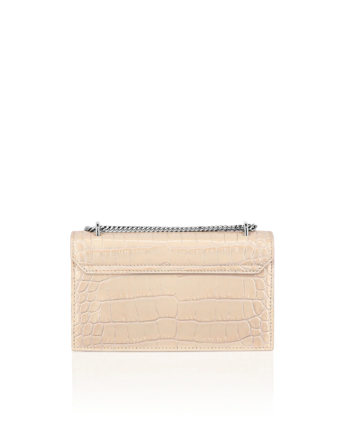 Croco Embossed Clutch Eagle, цвет: Бежевый