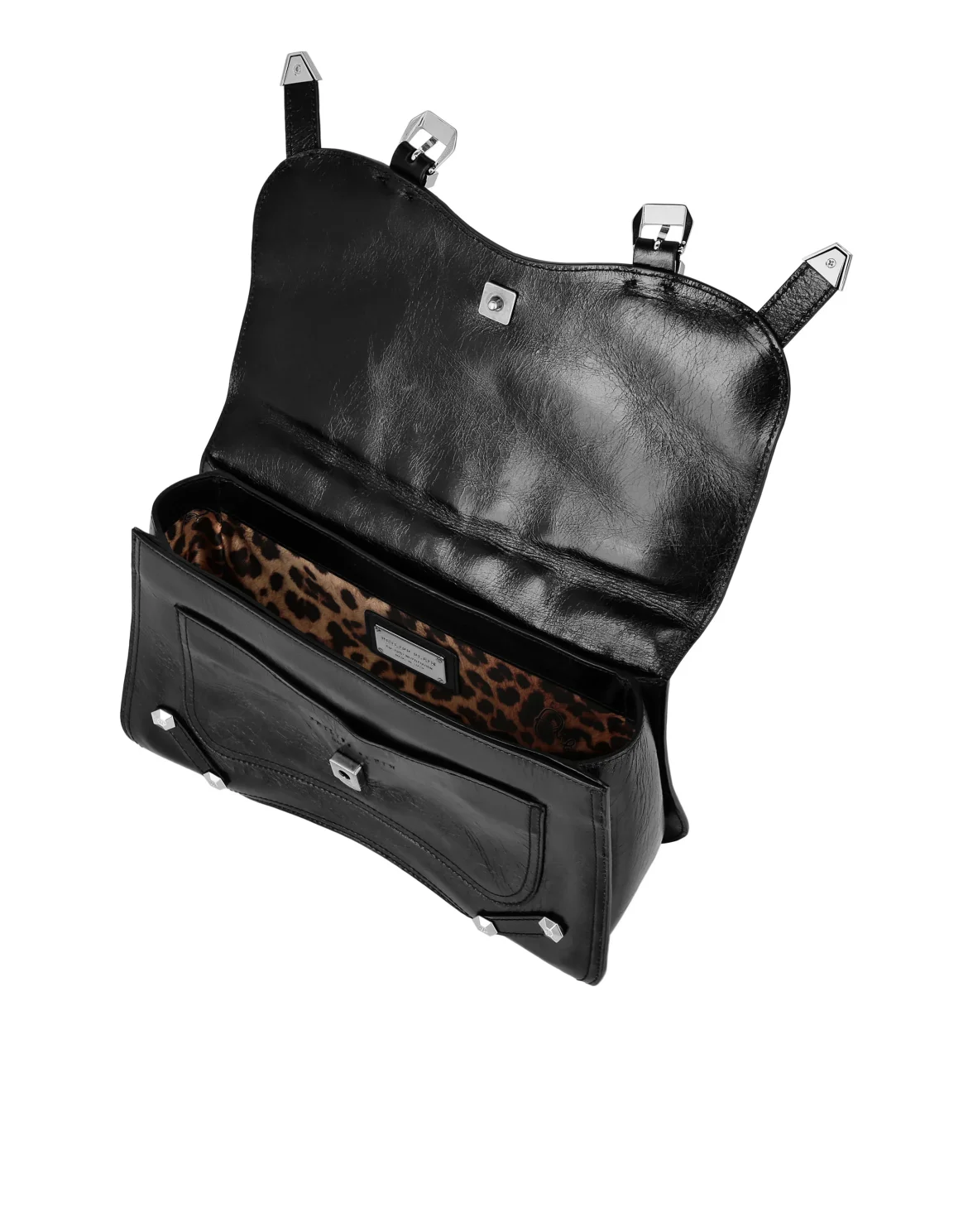 Leather Big Belt Bag Hexagon, цвет: Черный