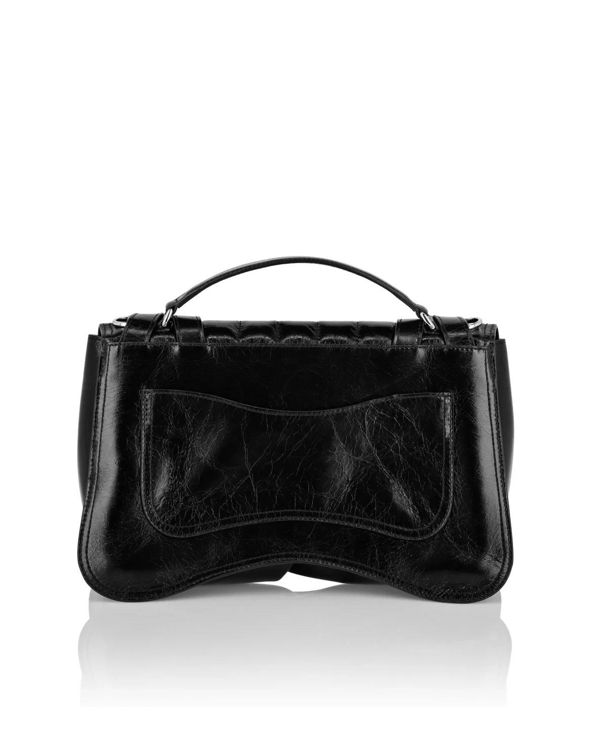 Leather Big Belt Bag Hexagon, цвет: Черный