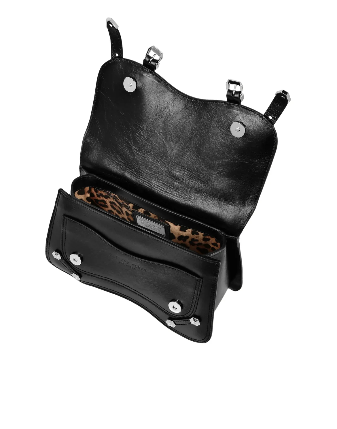 Leather Medium Belt Bag Hexagon, цвет: Черный