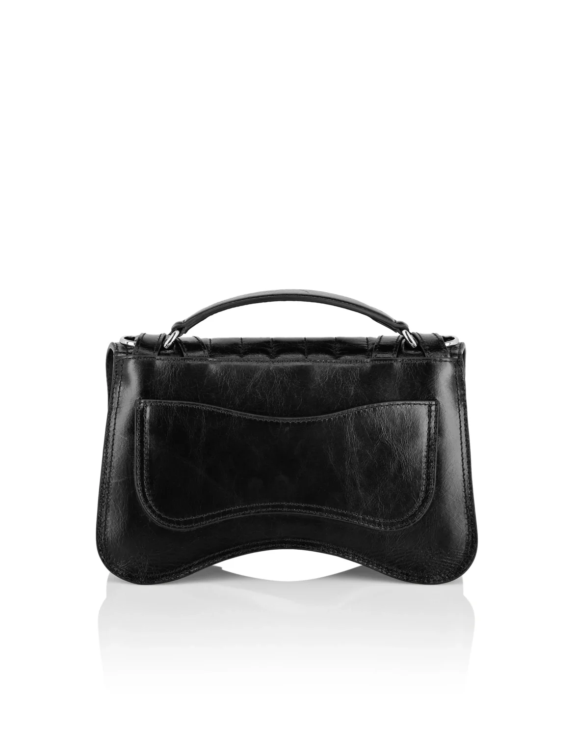 Leather Medium Belt Bag Hexagon, цвет: Черный