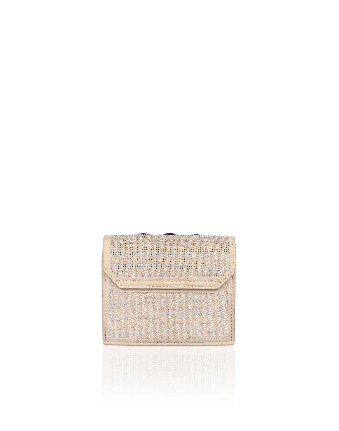 Small Embellished Clutch Eagle, цвет: Бежевый