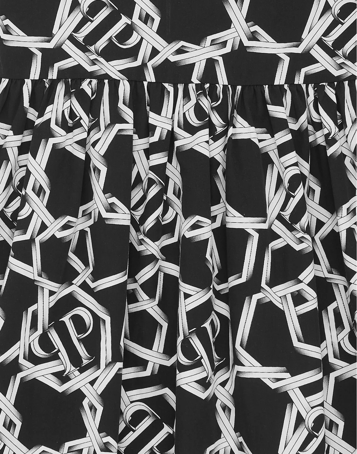Poplin Midi Dress Chains, цвет: Черный