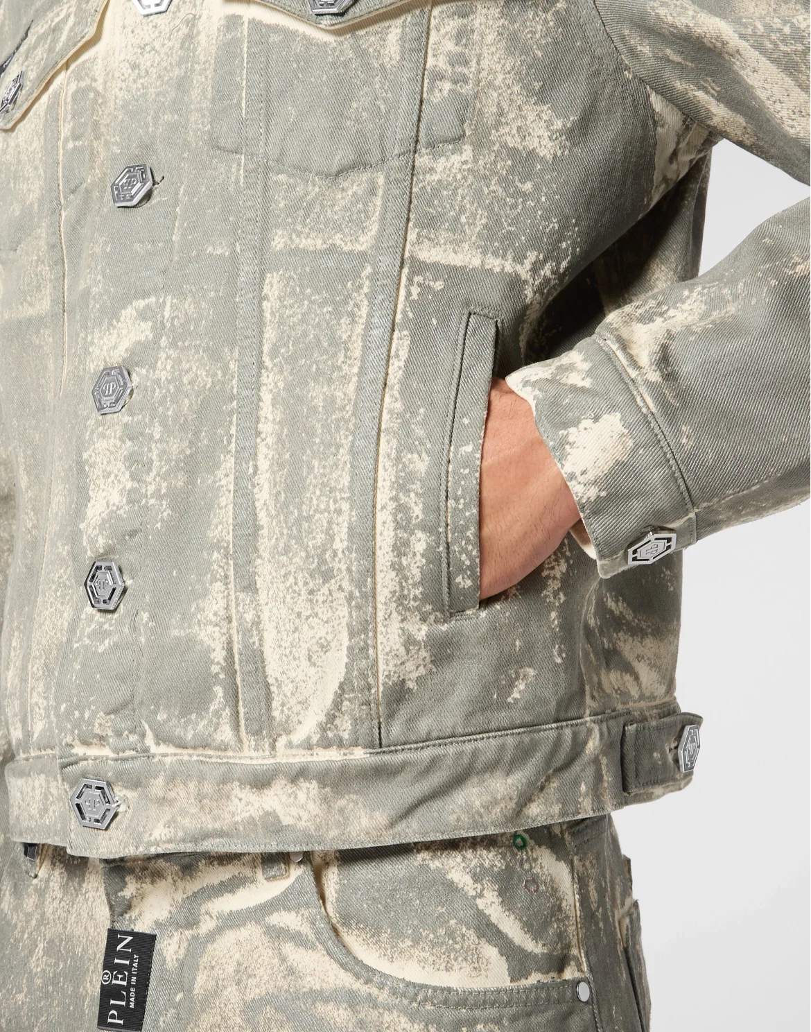 Denim Trucker Jacket LS, цвет: Серый