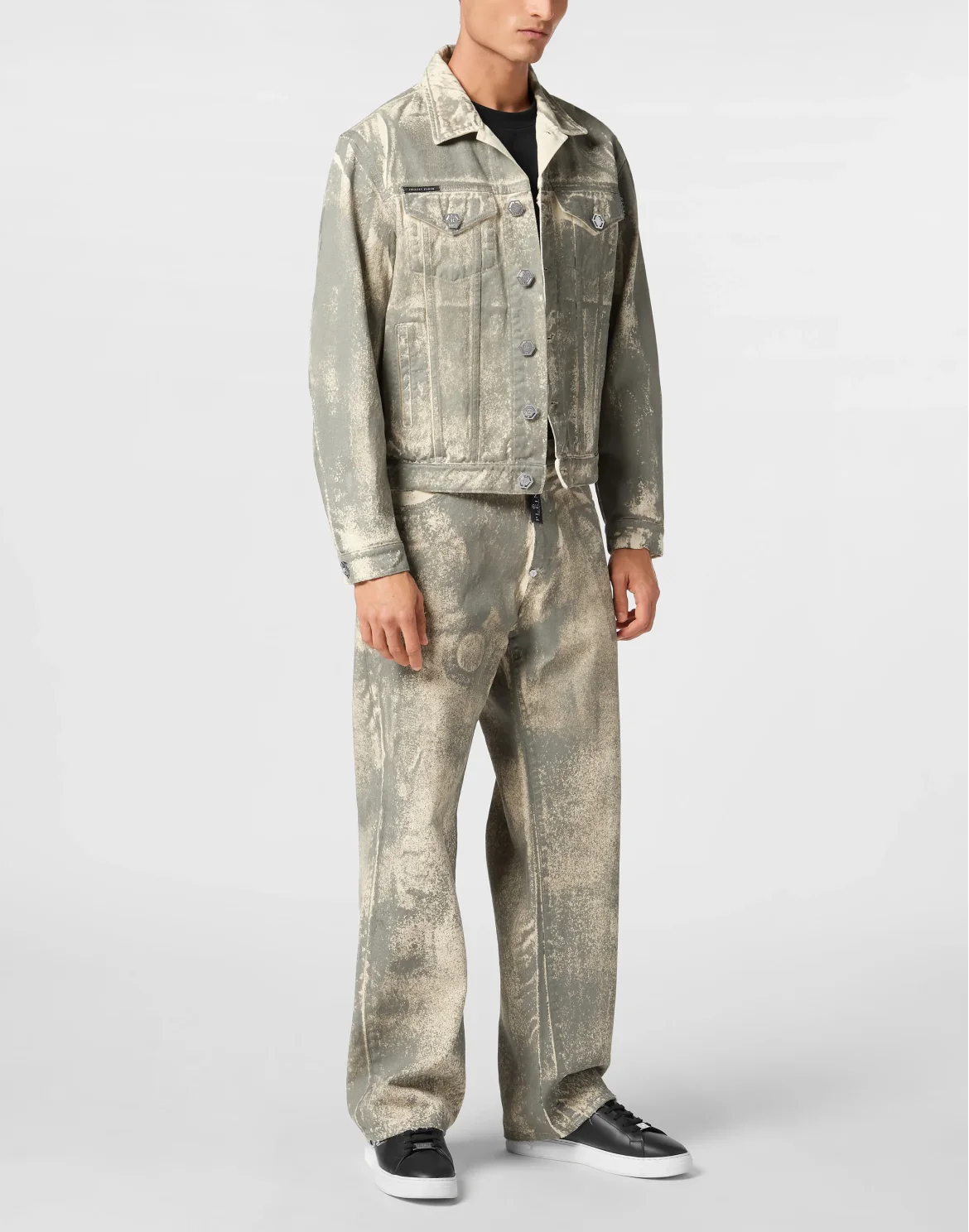 Denim Trucker Jacket LS, цвет: Серый