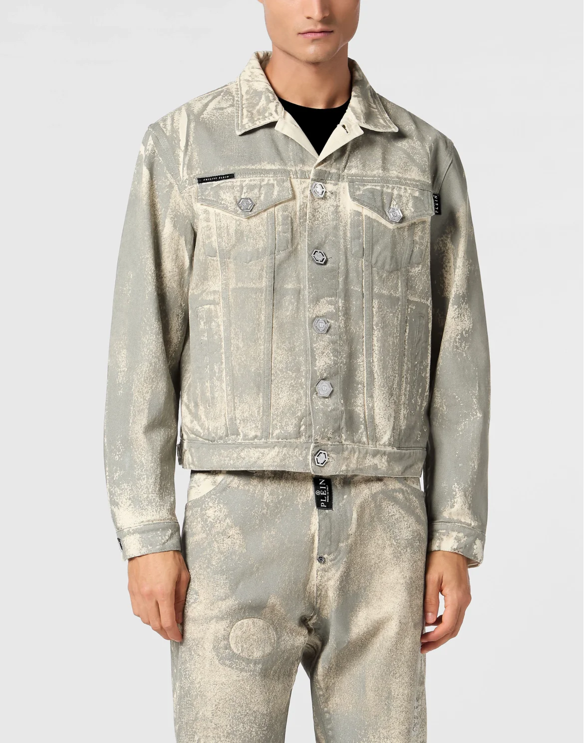 Denim Trucker Jacket LS, цвет: Серый
