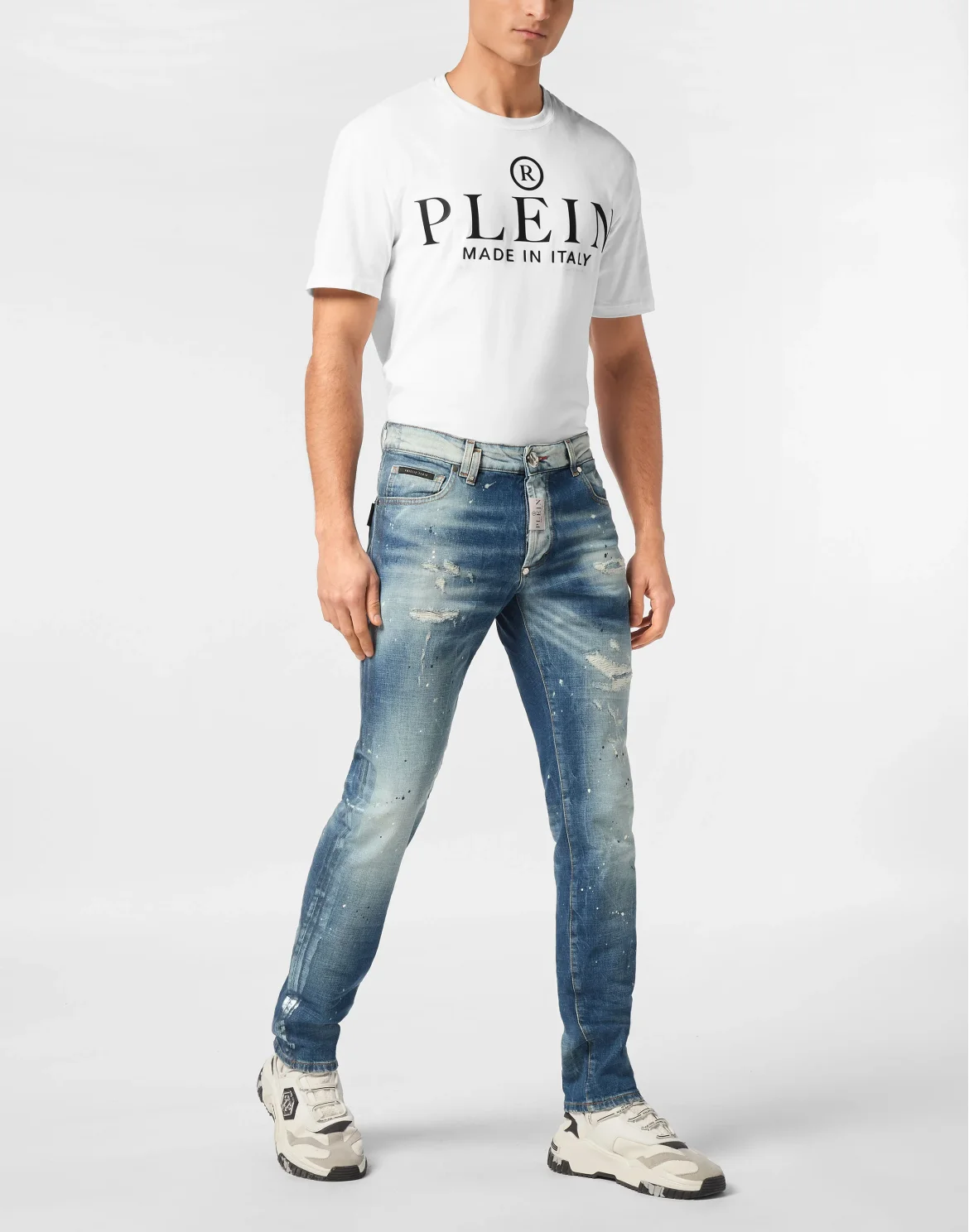 Super Straight Cut Trousers Paisley Bandana, цвет: Голубой
