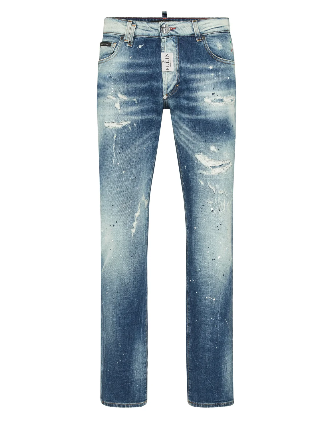 Super Straight Cut Trousers Paisley Bandana, цвет: Голубой