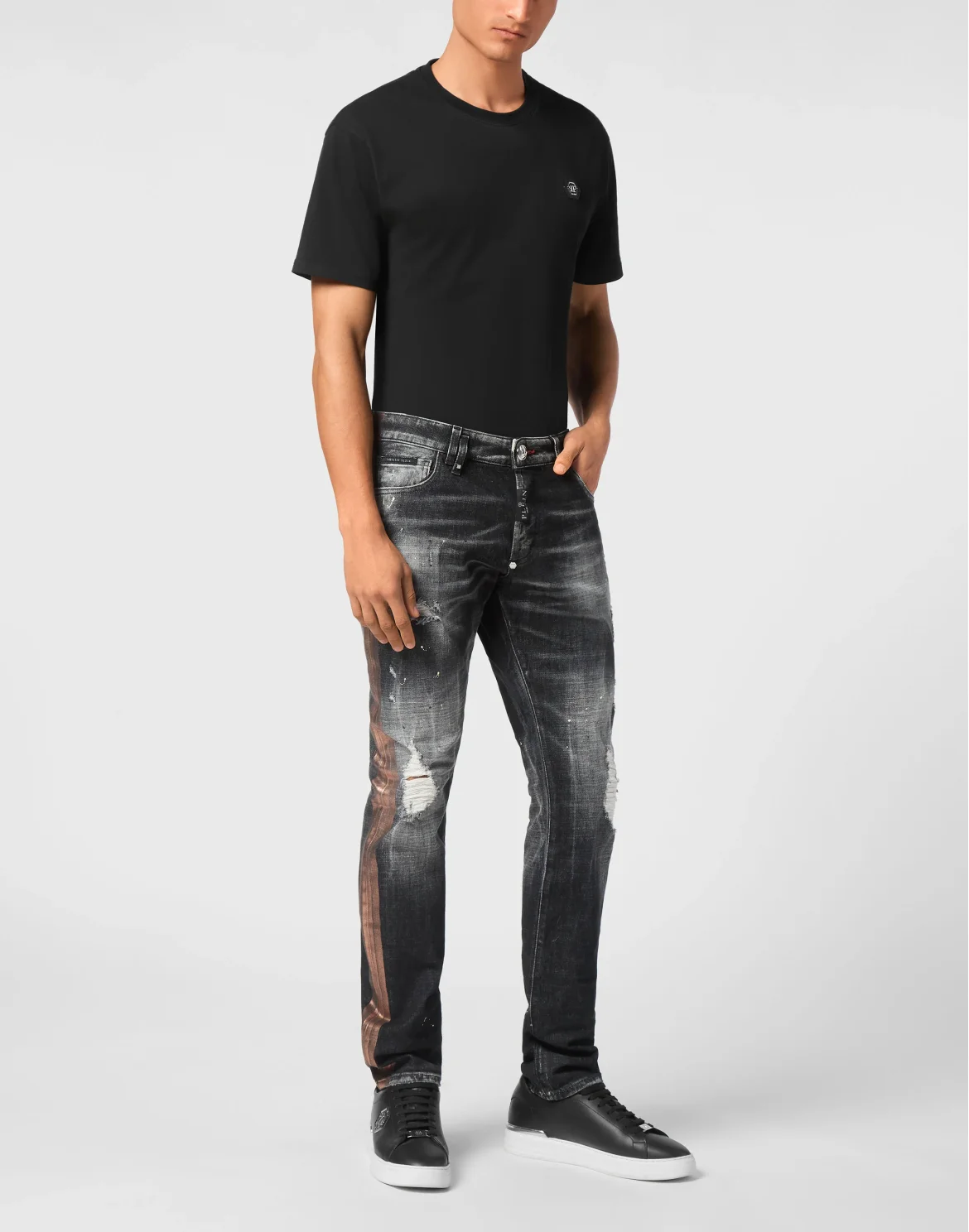 Super Straight Cut Trousers Paisley Bandana, цвет: Серый