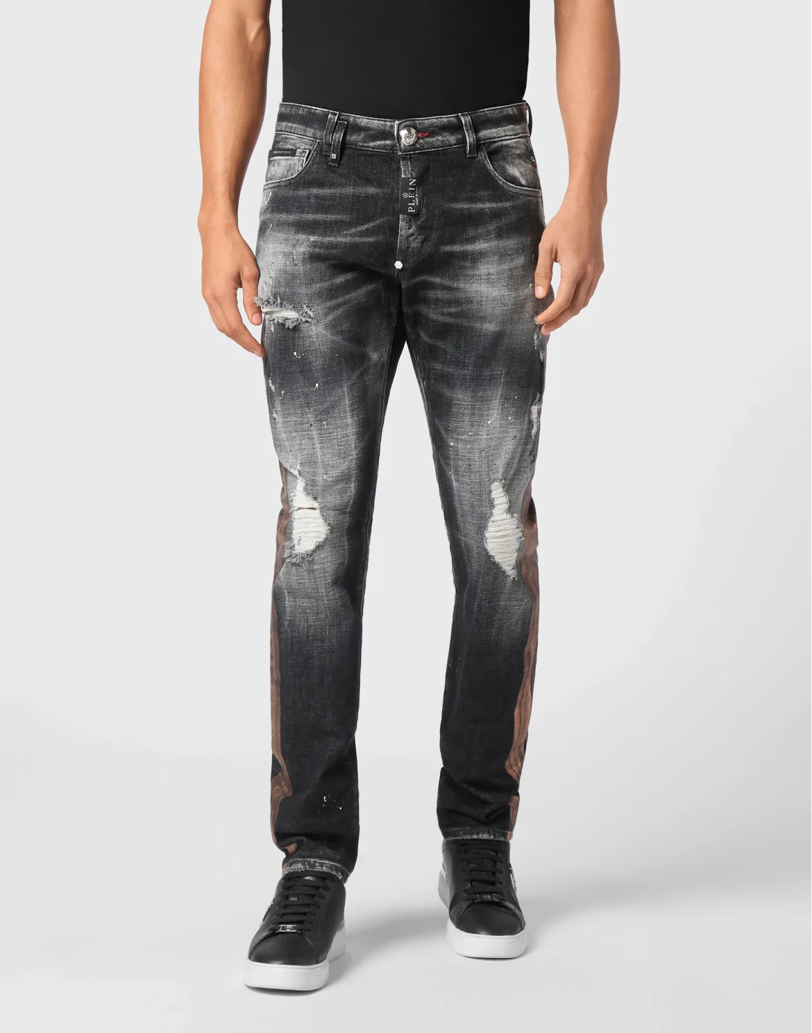 Super Straight Cut Trousers Paisley Bandana, цвет: Серый