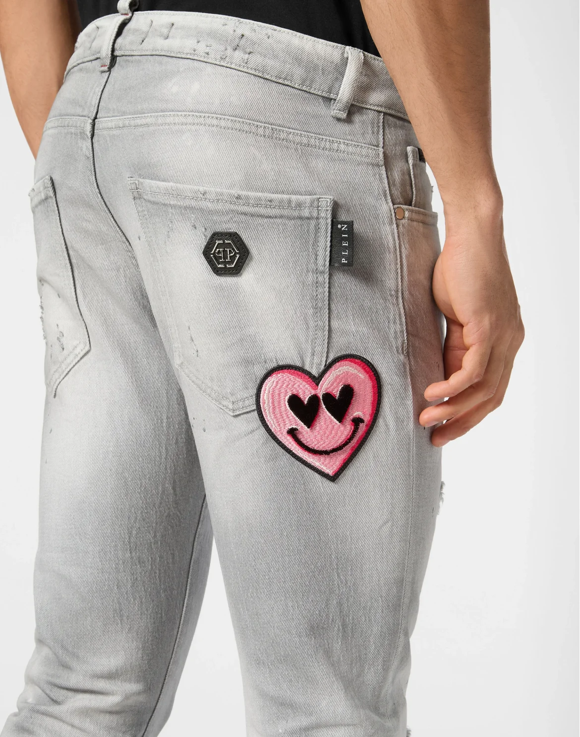 Denim Skinny Trousers Smile, цвет: Серый