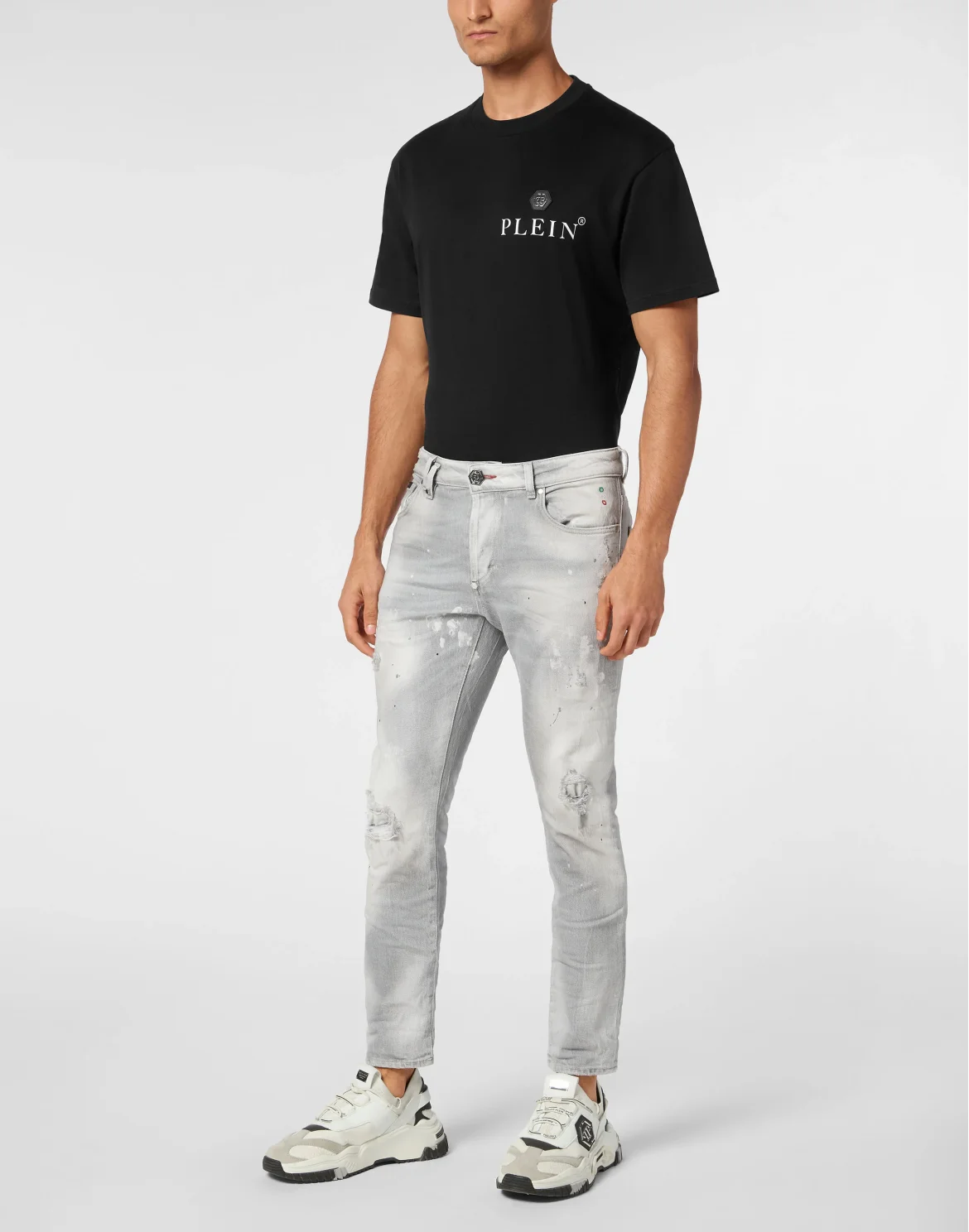 Denim Skinny Trousers Smile, цвет: Серый