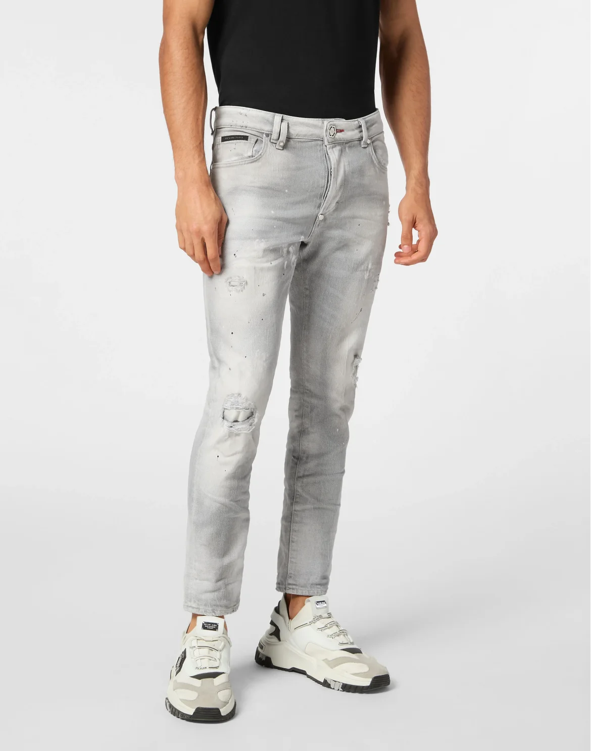 Denim Skinny Trousers Smile, цвет: Серый