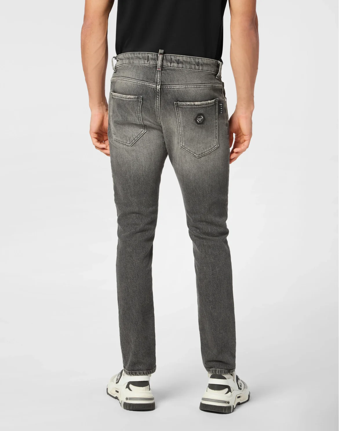 Denim Skinny Trousers, цвет: Серый