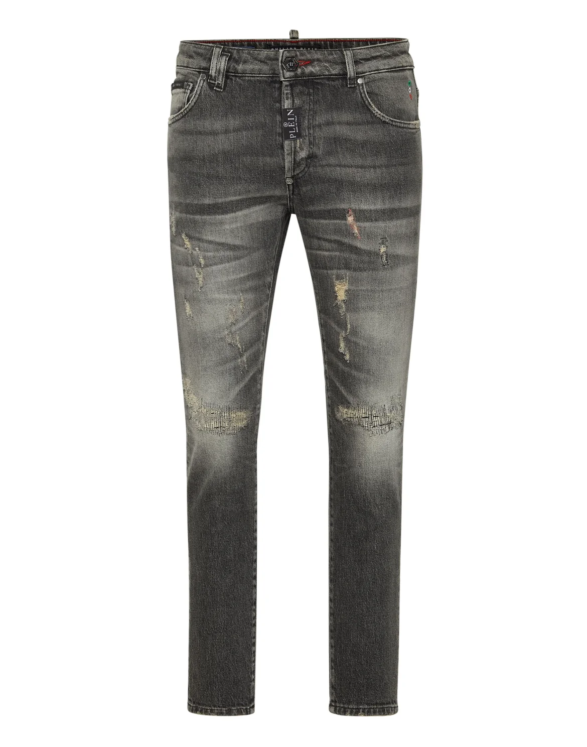 Denim Skinny Trousers, цвет: Серый