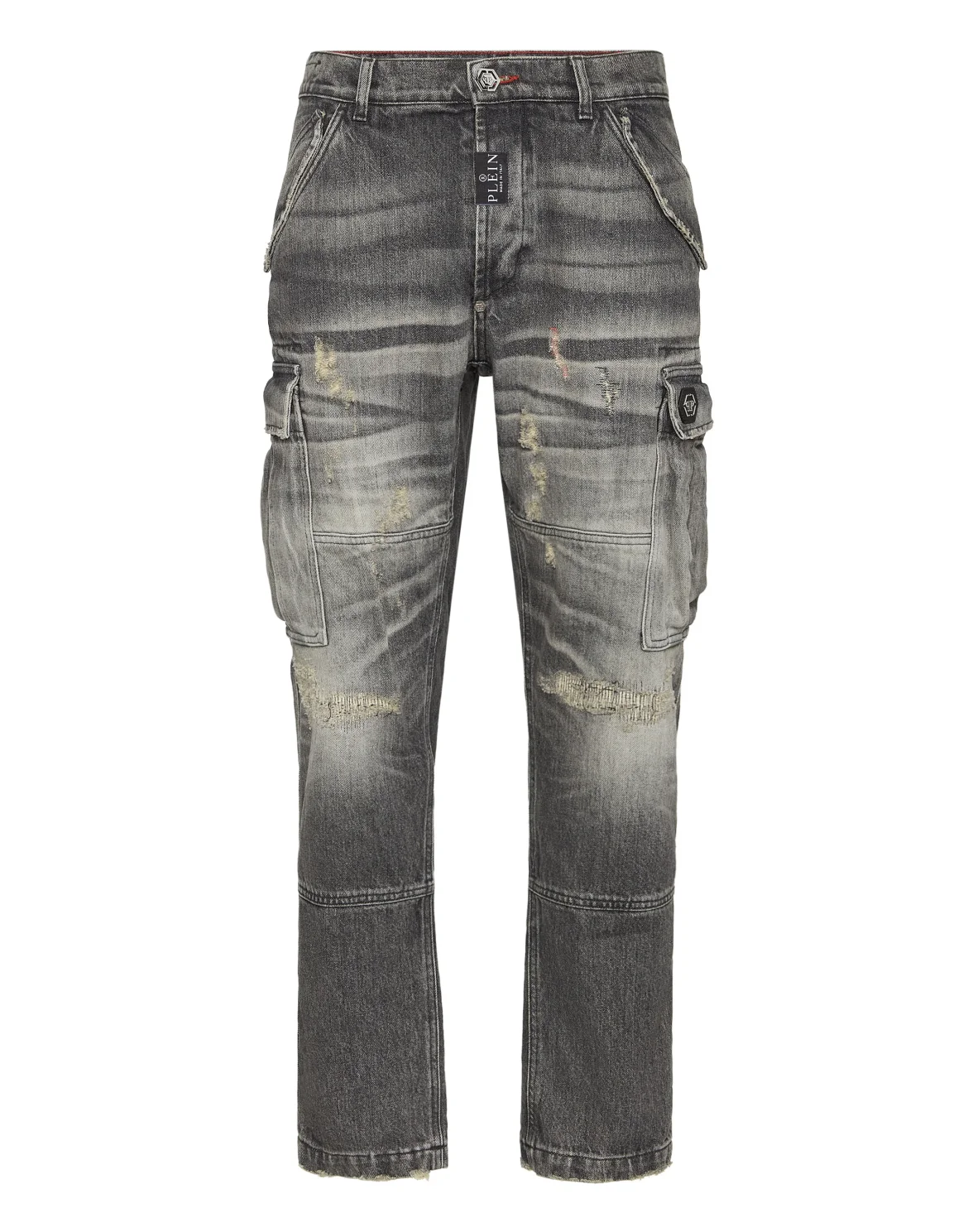 Denim Cargo Trousers, цвет: Серый