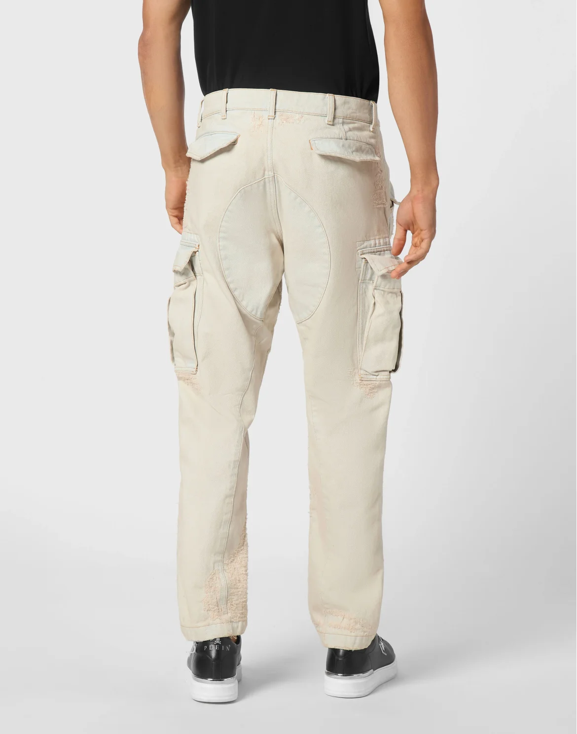Denim Cargo Trousers, цвет: Бежевый