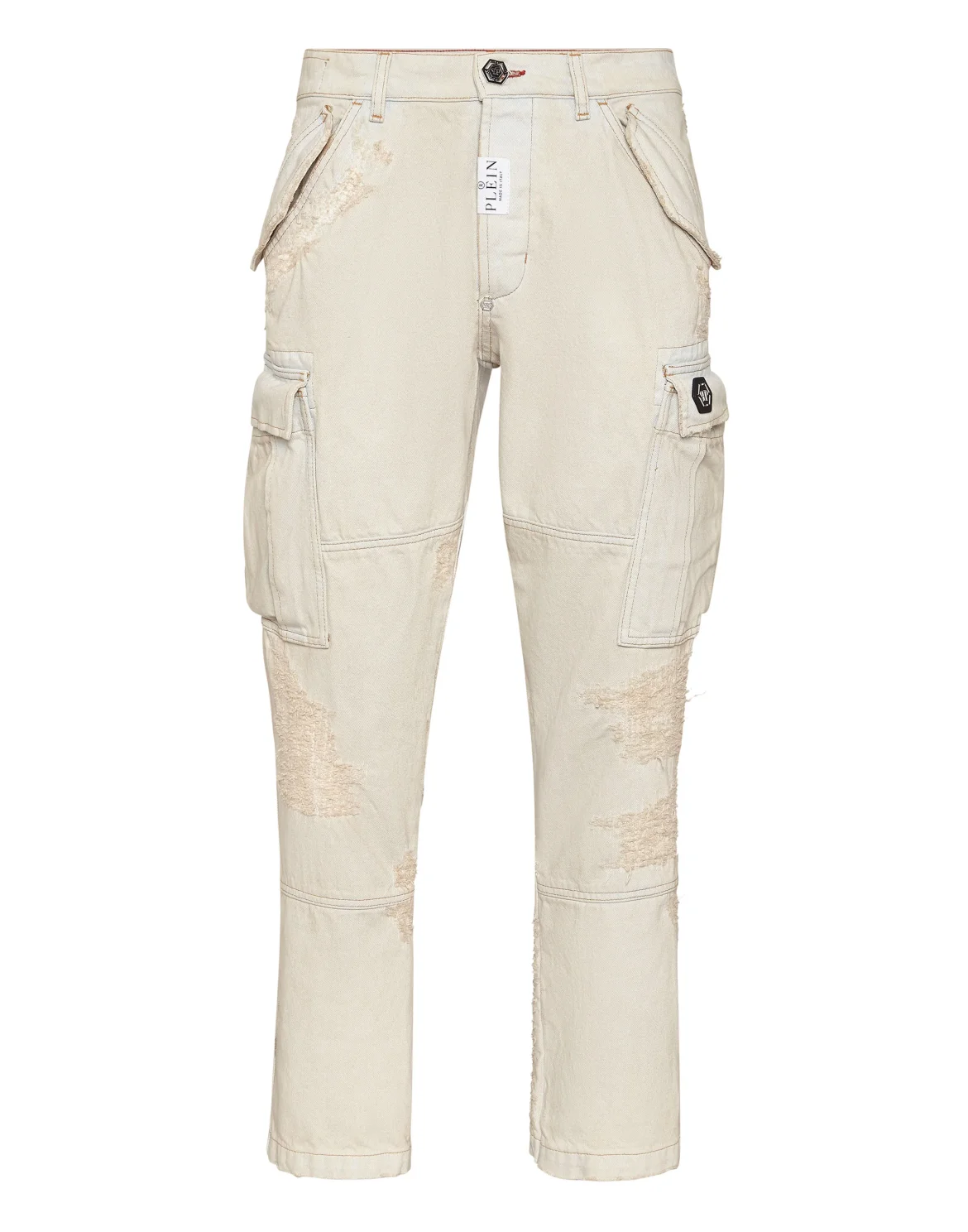 Denim Cargo Trousers, цвет: Бежевый